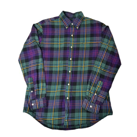 Polo Ralph Lauren Plaid Button Down Shirt Mens Medium Brushed Cotton Flannel - Picture 7 of 7